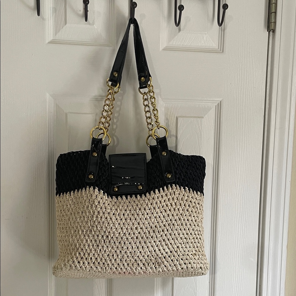 Black and Cream Coastal, Boho Shoulder Bag - Picture 5 of 8